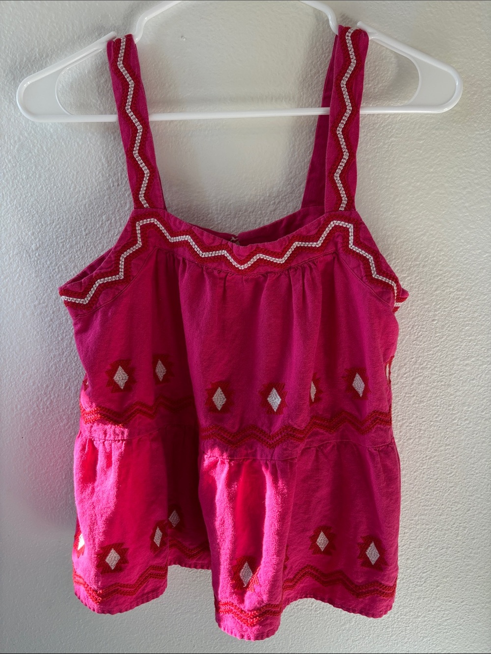 LOFT womensHot Pink Embroidered Tank Top -354sku